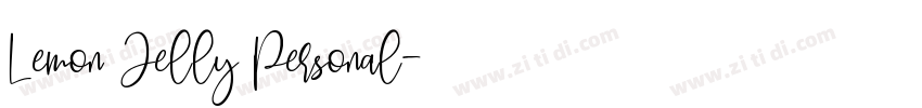Lemon Jelly Personal字体转换